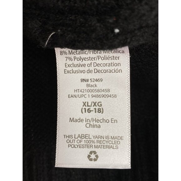 Holiday Time Merry Christmas Pullover Sweater Womens Size XL 16 18 Metallic - Picture 5 of 6